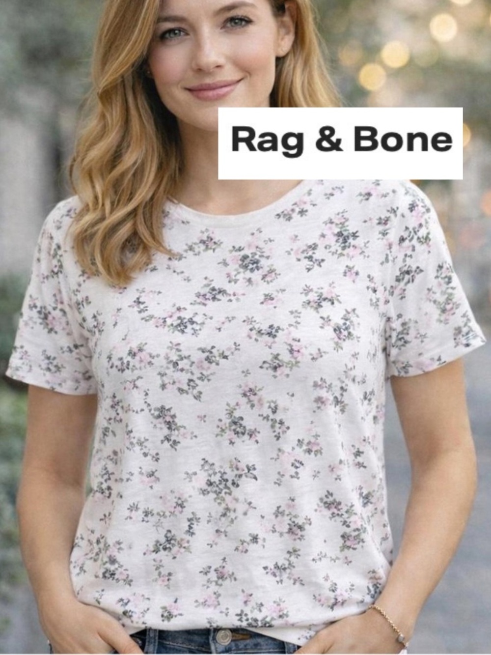 Rag & Bone All over florals t-shirt, M  Cb2754